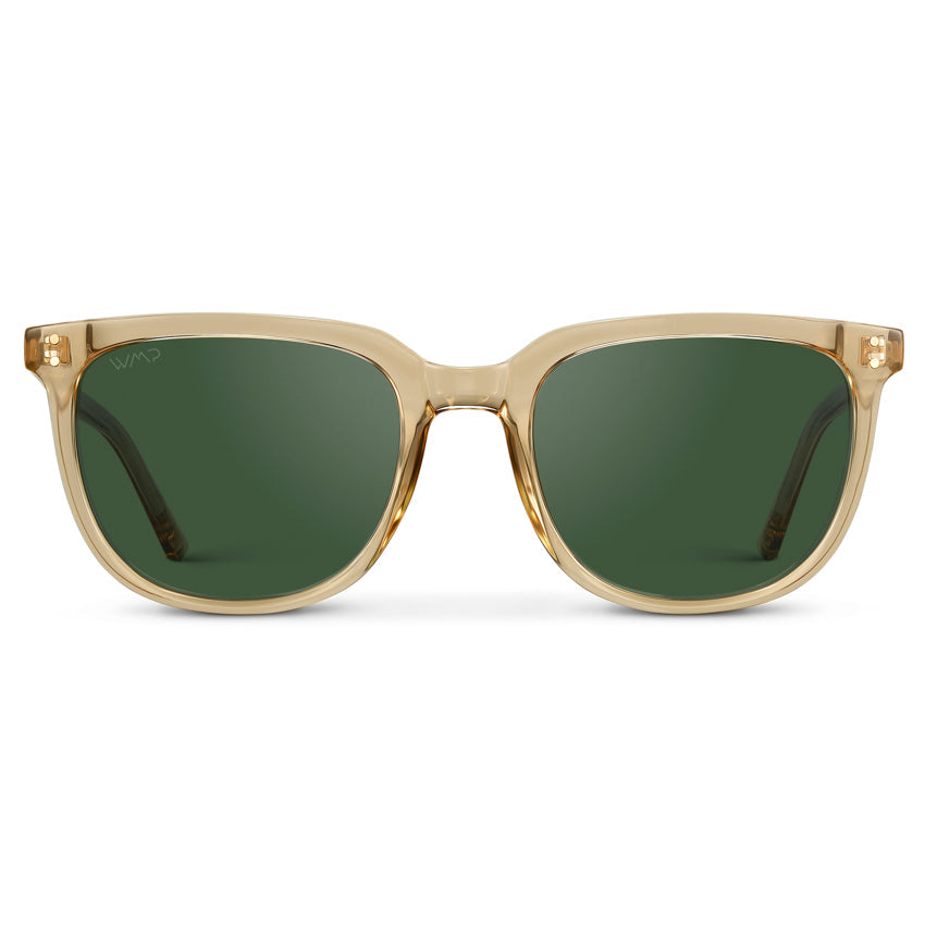 ABNER Unisex Polarized Sunglasses in Champagne Crystal by WMP Eyewear - Punch Watch Design 