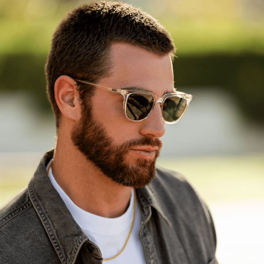 ABNER Unisex Polarized Sunglasses in Glossy Clear Crystal by WMP Eyewear - PUNCH Watch & Eyewear - WMP Eyewear
