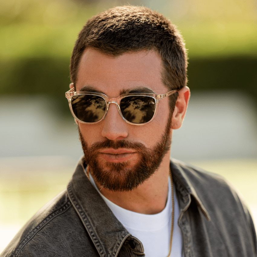 ABNER Unisex Polarized Sunglasses in Glossy Clear Crystal by WMP Eyewear - PUNCH Watch & Eyewear - WMP Eyewear