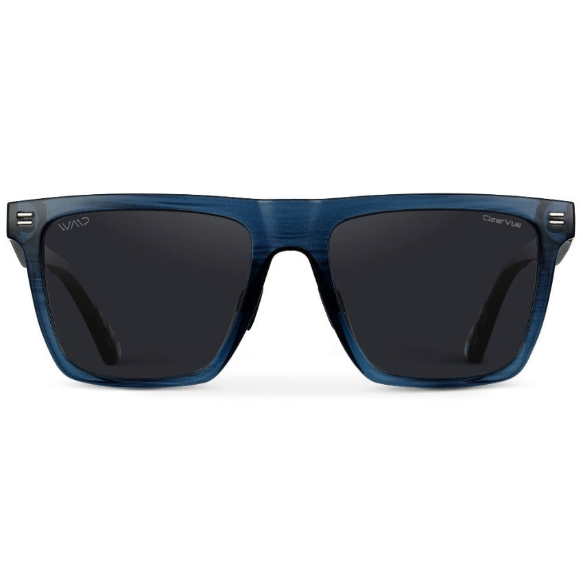 ACE Square Men's Golf Sunglasses in Indigo Blue Grain by WMP Eyewear - Punch Watch Design 