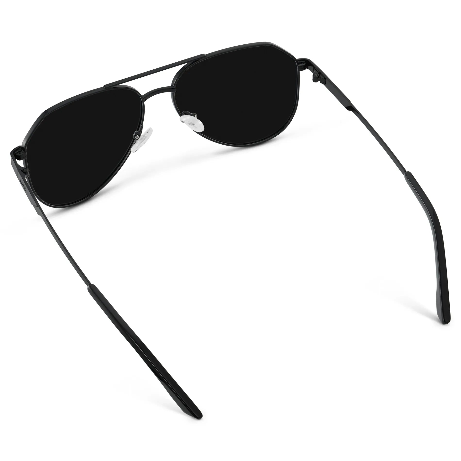 AERO Men's Flat Top Aviator Sunglasses - Triple Black l WMP Eyewear