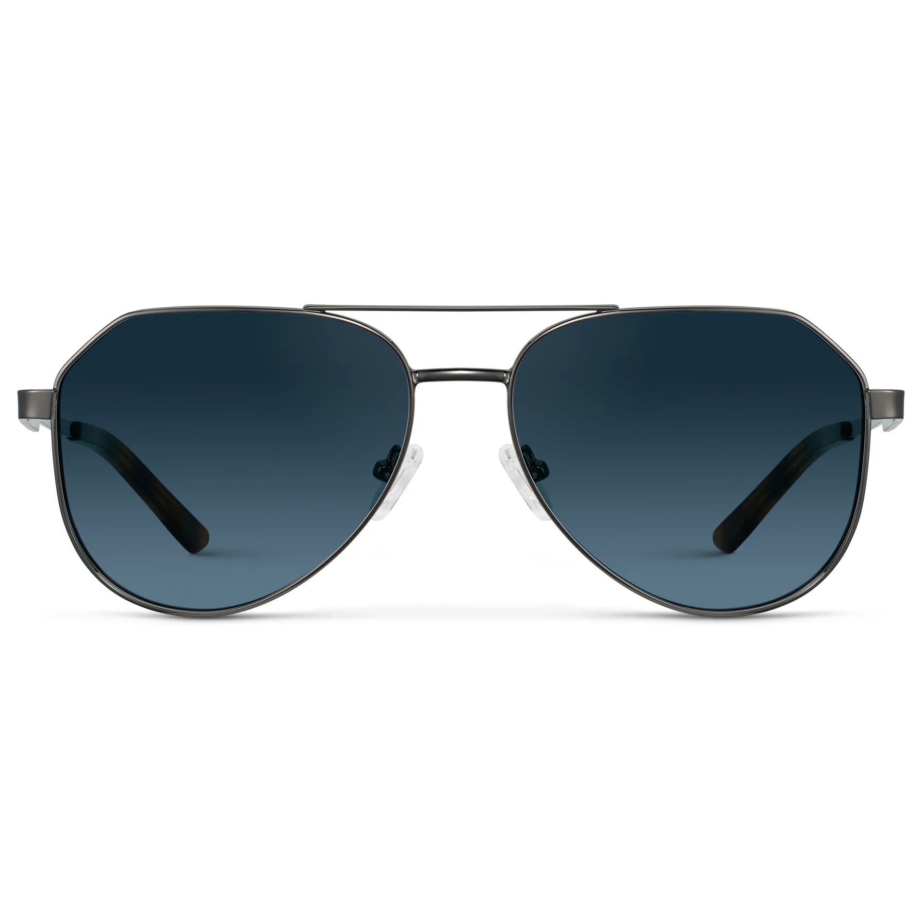 AERO Men's Flat Top Aviator Sunglasses - Gunmetal l WMP Eyewear