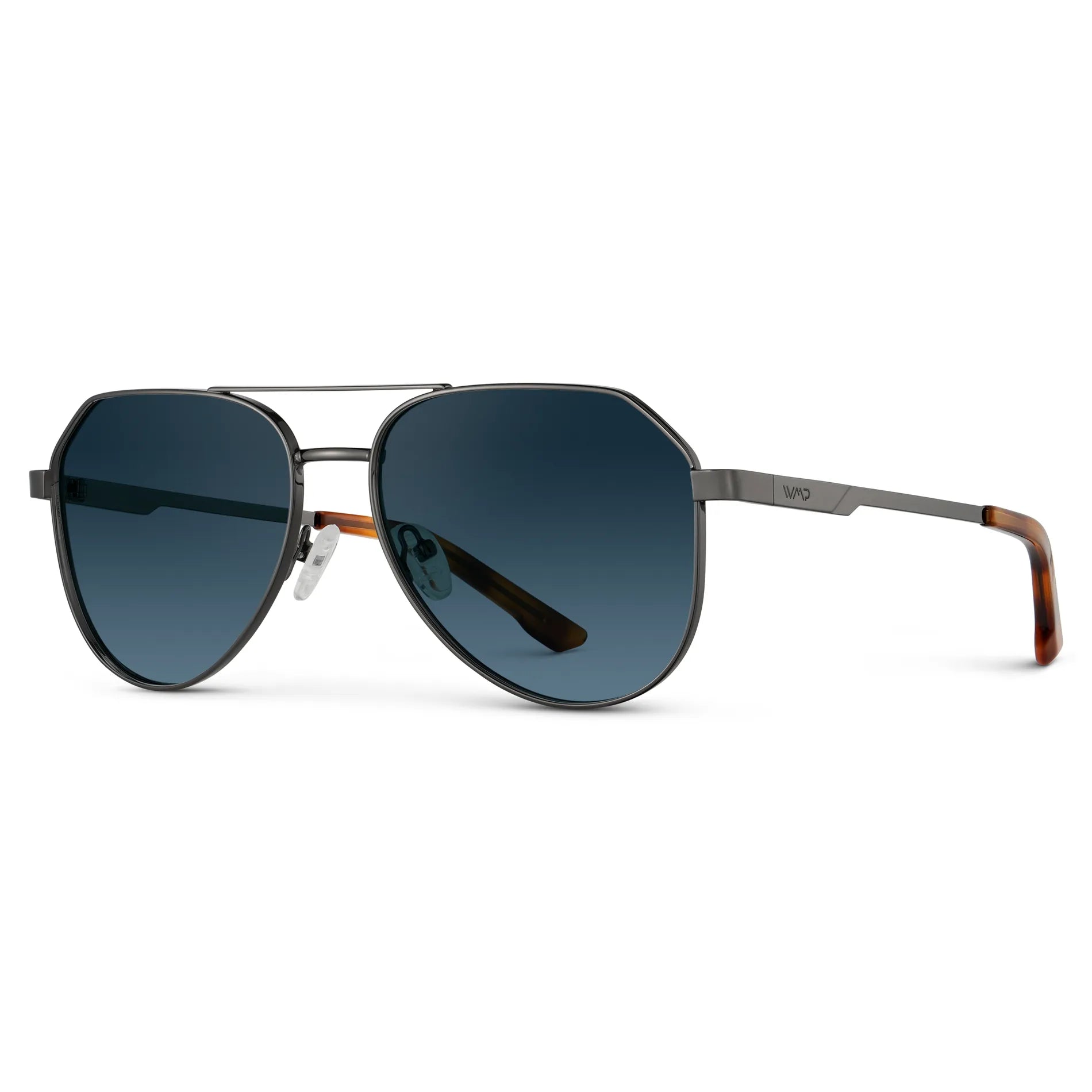AERO Men's Flat Top Aviator Sunglasses - Gunmetal l WMP Eyewear