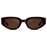 ASTRA Women's Cat-Eye Sunglasses in Black Cherry Red by WMP Eyewear