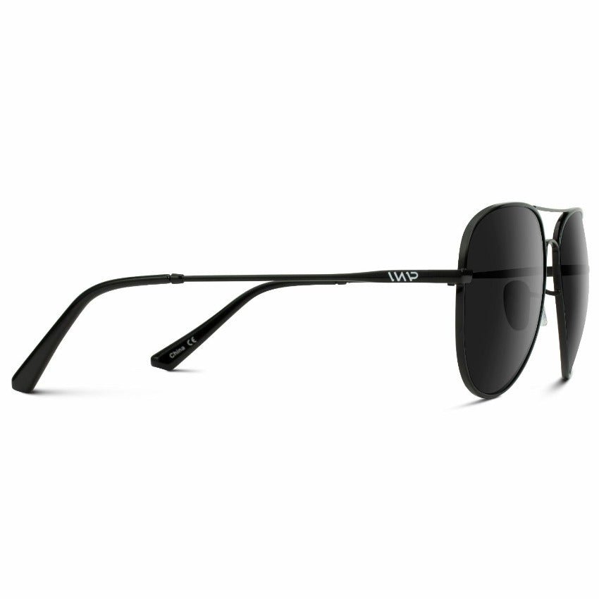 MAXWELL Polarized Unisex Aviator Sunglasses in Full Black by WMP Eyewear - PUNCH Watch & Eyewear - WMP Eyewear