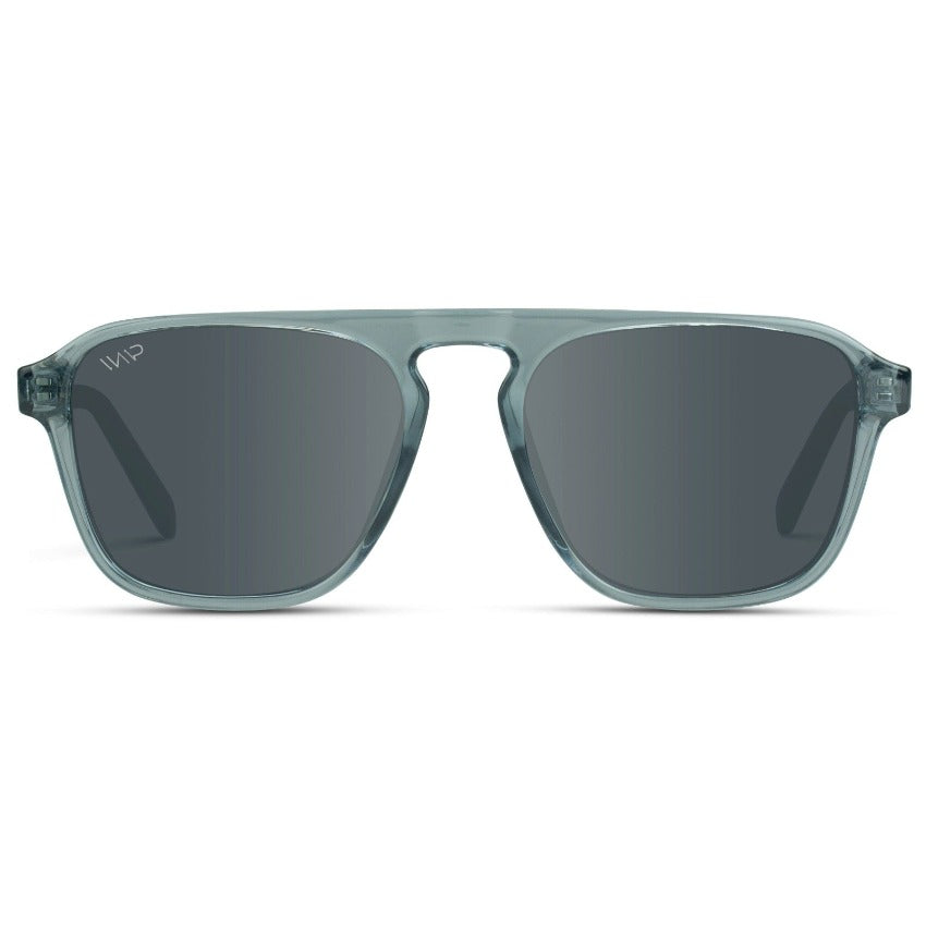 EMERSON Unisex Square Aviator Sunglasses in Denim Blue by WMP Eyewear - Punch Watch Design 