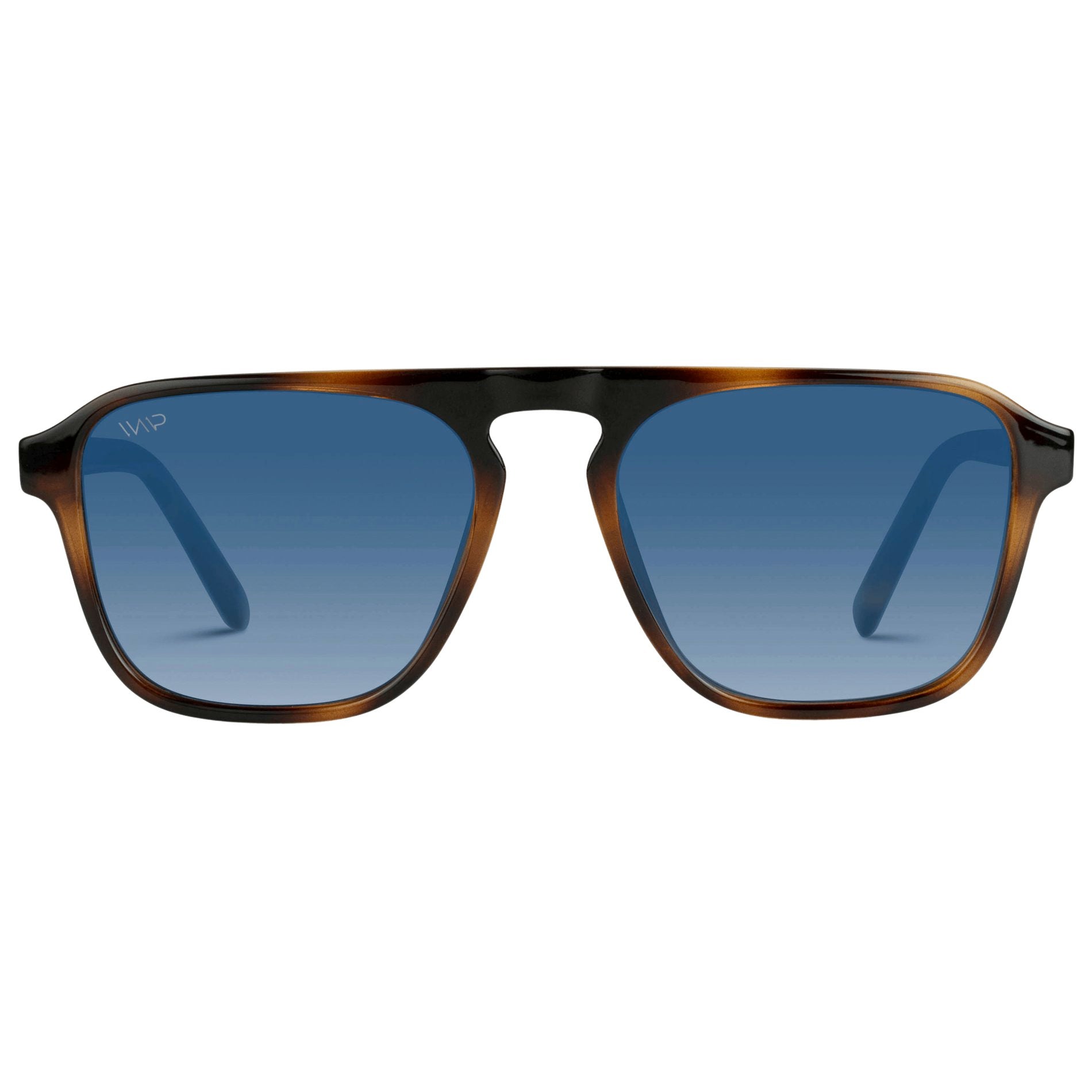 EMERSON Unisex Square Aviator Sunglasses in Brown Tortoise by WMP Eyewear