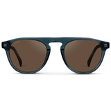 AXEL Men's Rounded Aviator Sunglasses in Crystal Steel Blue by WMP Eyewear