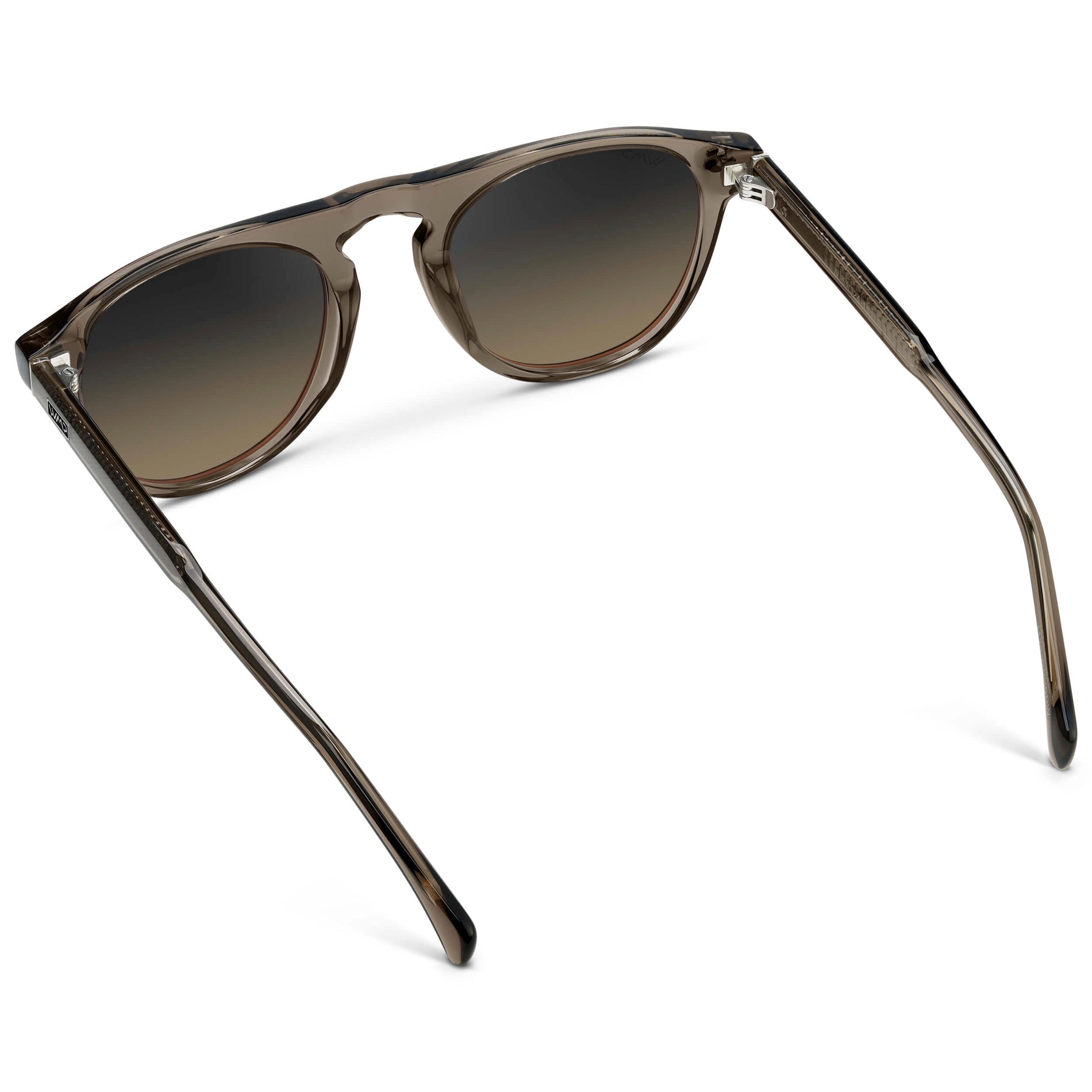 AXEL Men's Rounded Aviator Sunglasses in Crystal Gunmetal by WMP Eyewear - PUNCH Watch & Eyewear - WMP Eyewear