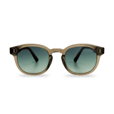 Messy Weekend Billie Rounded Square Sunglasses - Bottle Green