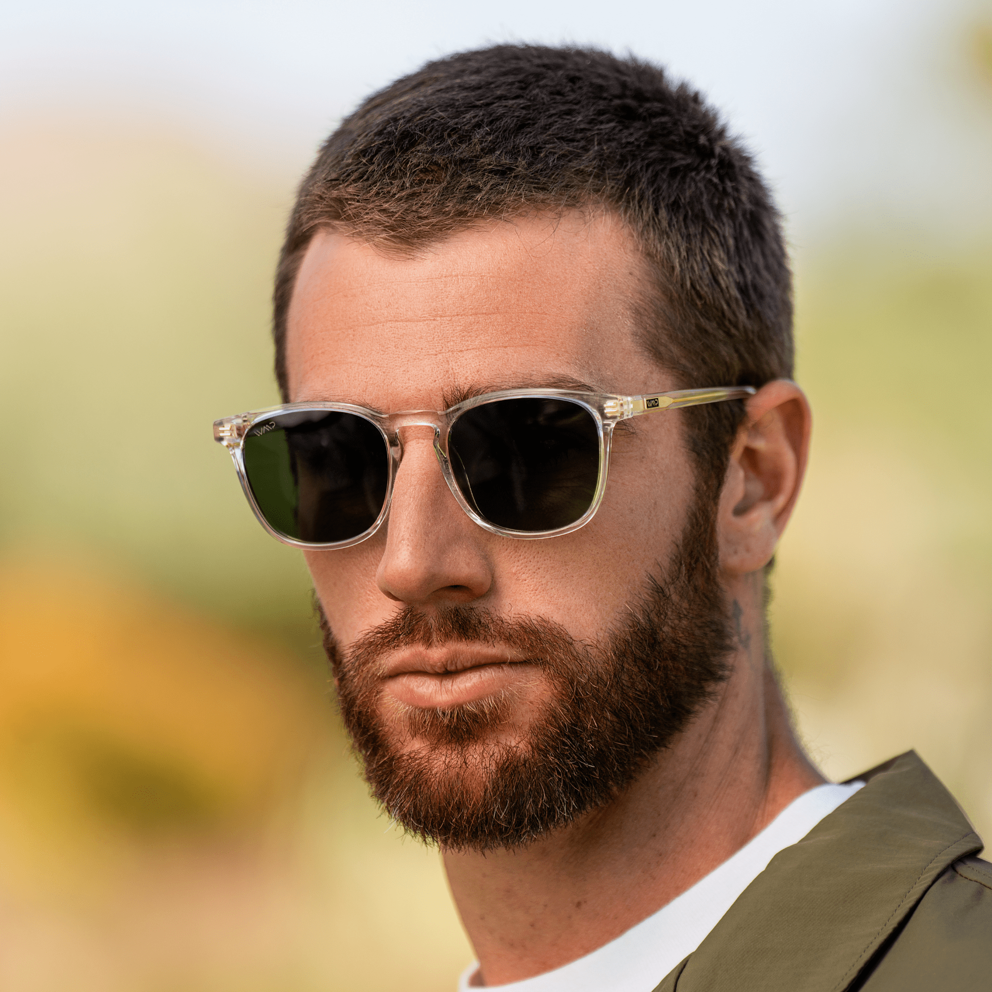 NICK Polarized Men's l Women's Sunglasses in Glossy Clear by WMP Eyewear - PUNCH Watch & Eyewear - WMP Eyewear