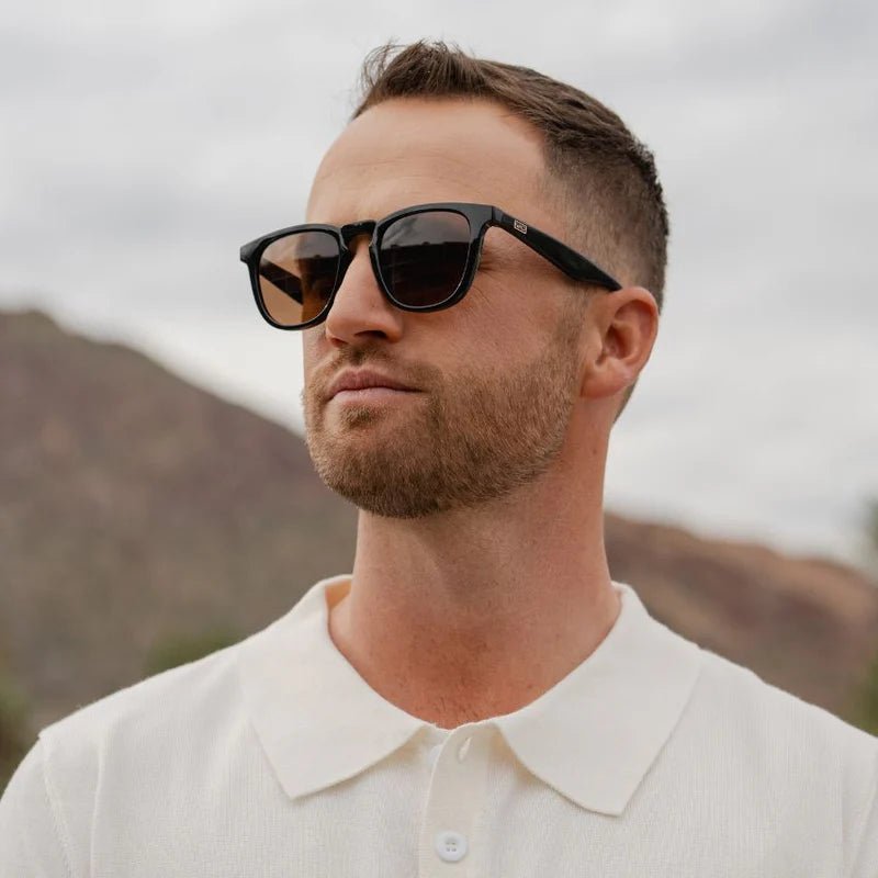 WYNDHAM Men's Golf Special Edition Sunglasses in Glossy Black by WMP Eyewear - PUNCH Watch & Eyewear - WMP Eyewear