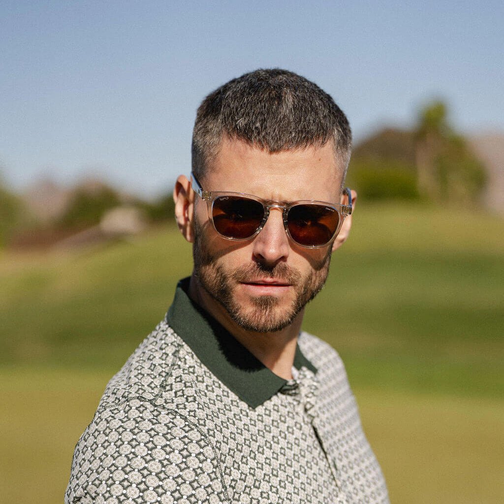 WYNDHAM Men's Golf Special Edition Sunglasses in Crystal Ice Grey by W