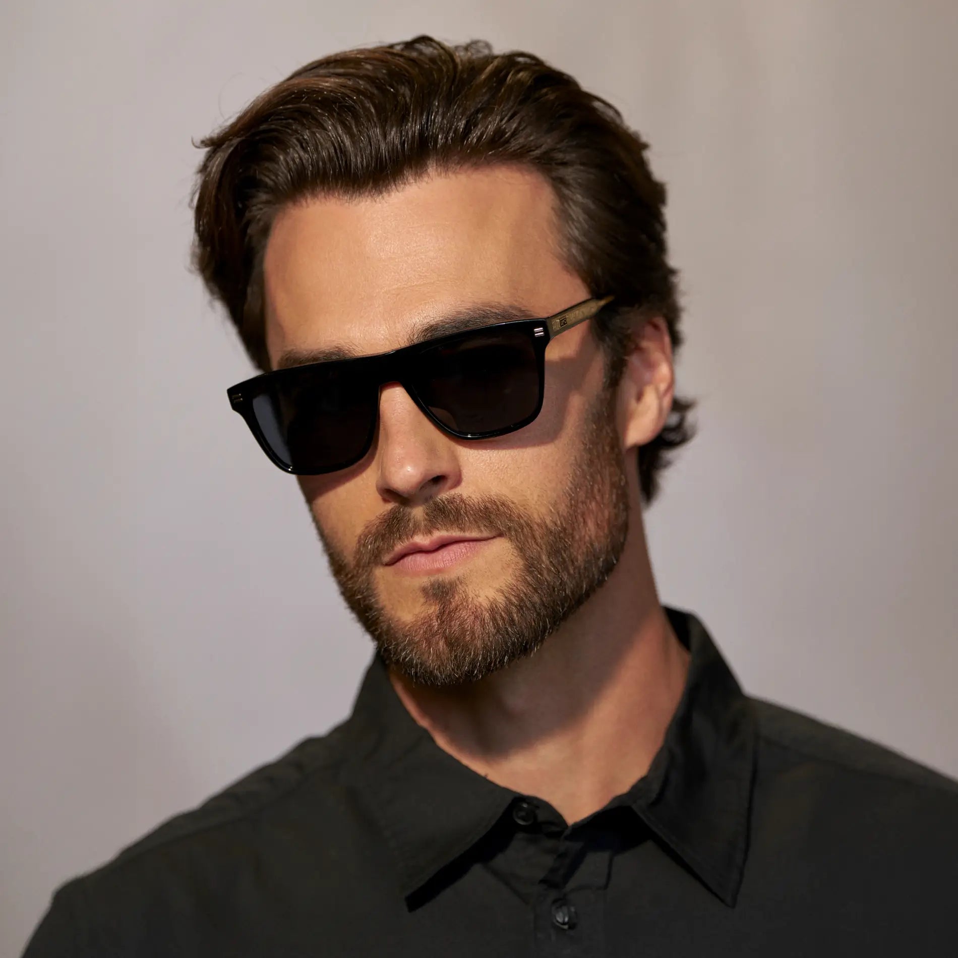 CULLEN Triple Black Polarised Rectangular Sunglasses by WMP Eyewear