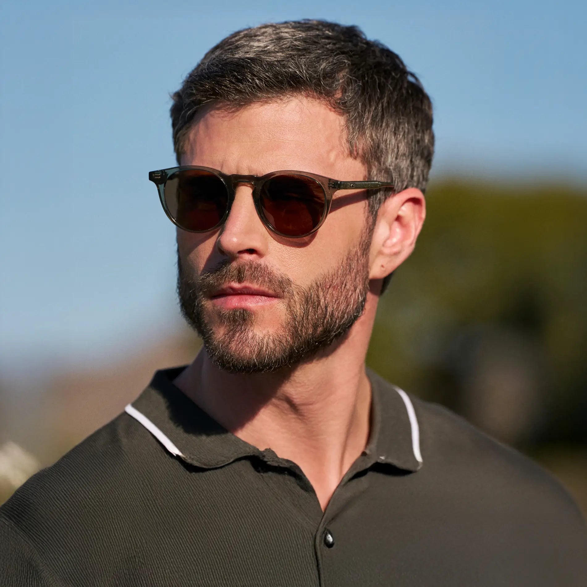 CADDIE Men's Golf Special Edition Sunglasses in Green Agave by WMP Eyewear