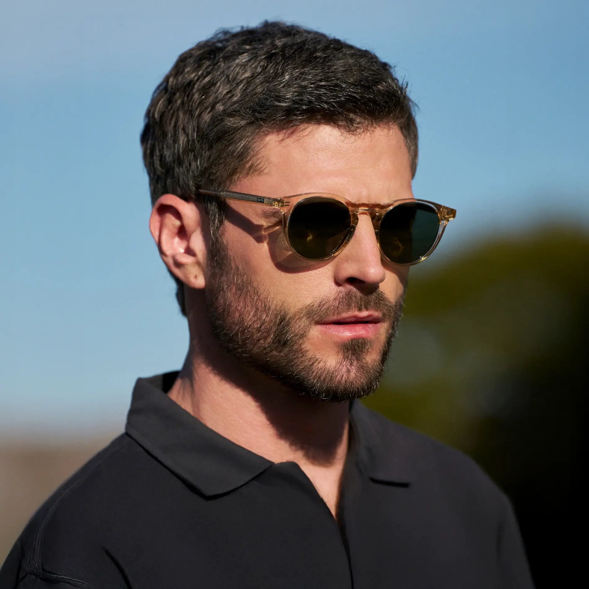 CADDIE Men's Golf Special Edition Sunglasses - Crystal Sand Brown by WMP Eyewear