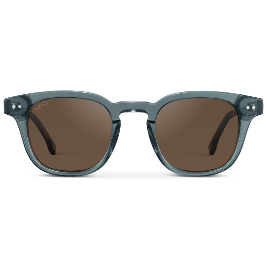 CLARK Mid-Century Polarized Men's Sunglasses in Crystal Stone Blue by WMP Eyewear - Punch Watch Design 