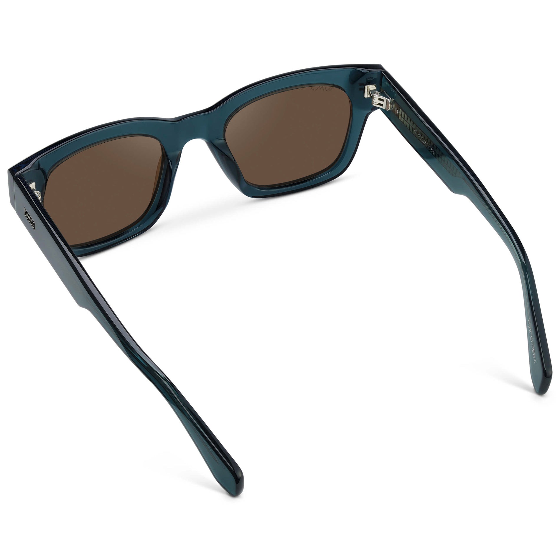 CLINT Men's Oversized Rectangular Sunglasses in Crystal Steel Blue by WMP Eyewear - PUNCH Watch & Eyewear - WMP Eyewear