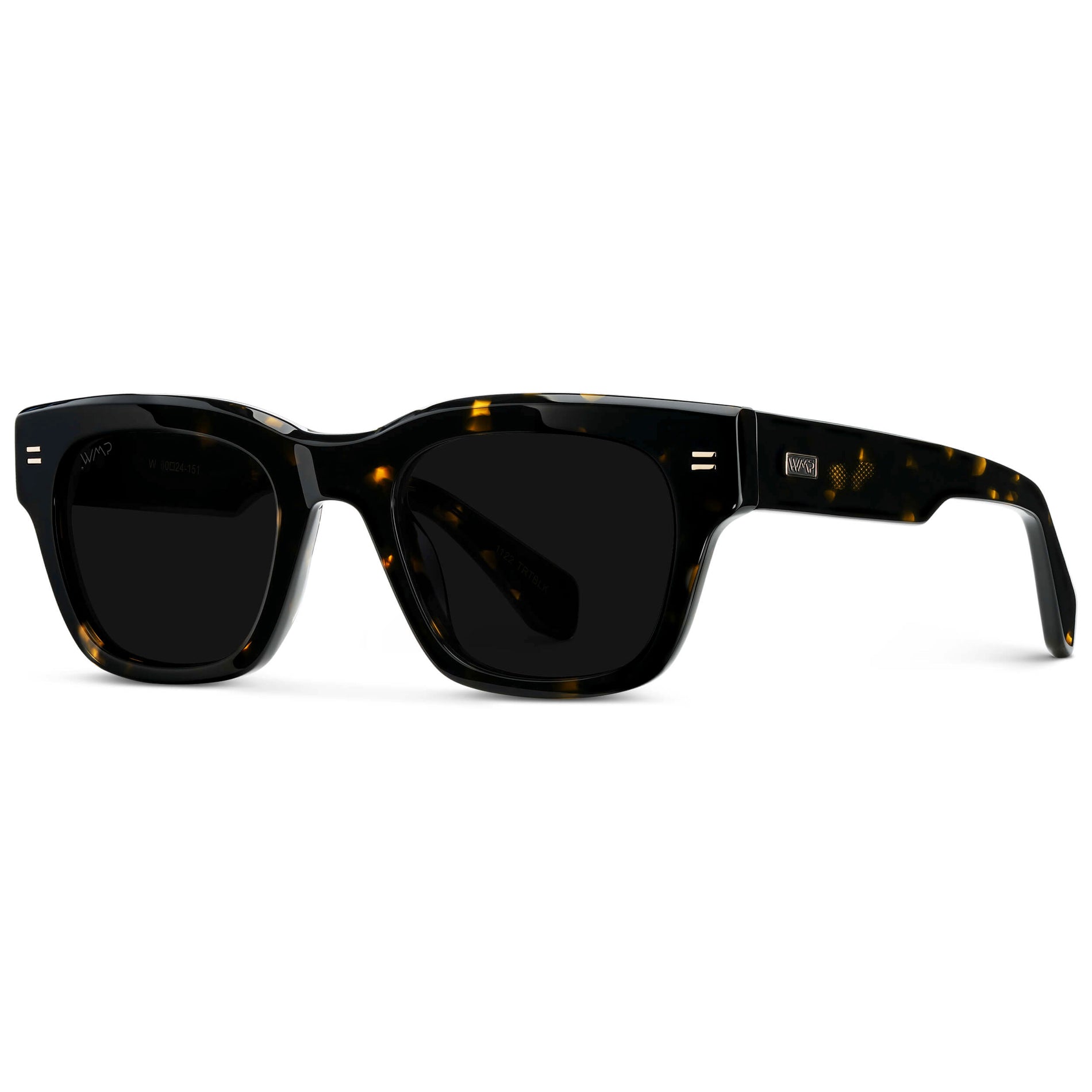 CLINT Men's Oversized Rectangular Sunglasses in Obsidian Gold Tortoise by WMP Eyewear - PUNCH Watch & Eyewear - WMP Eyewear