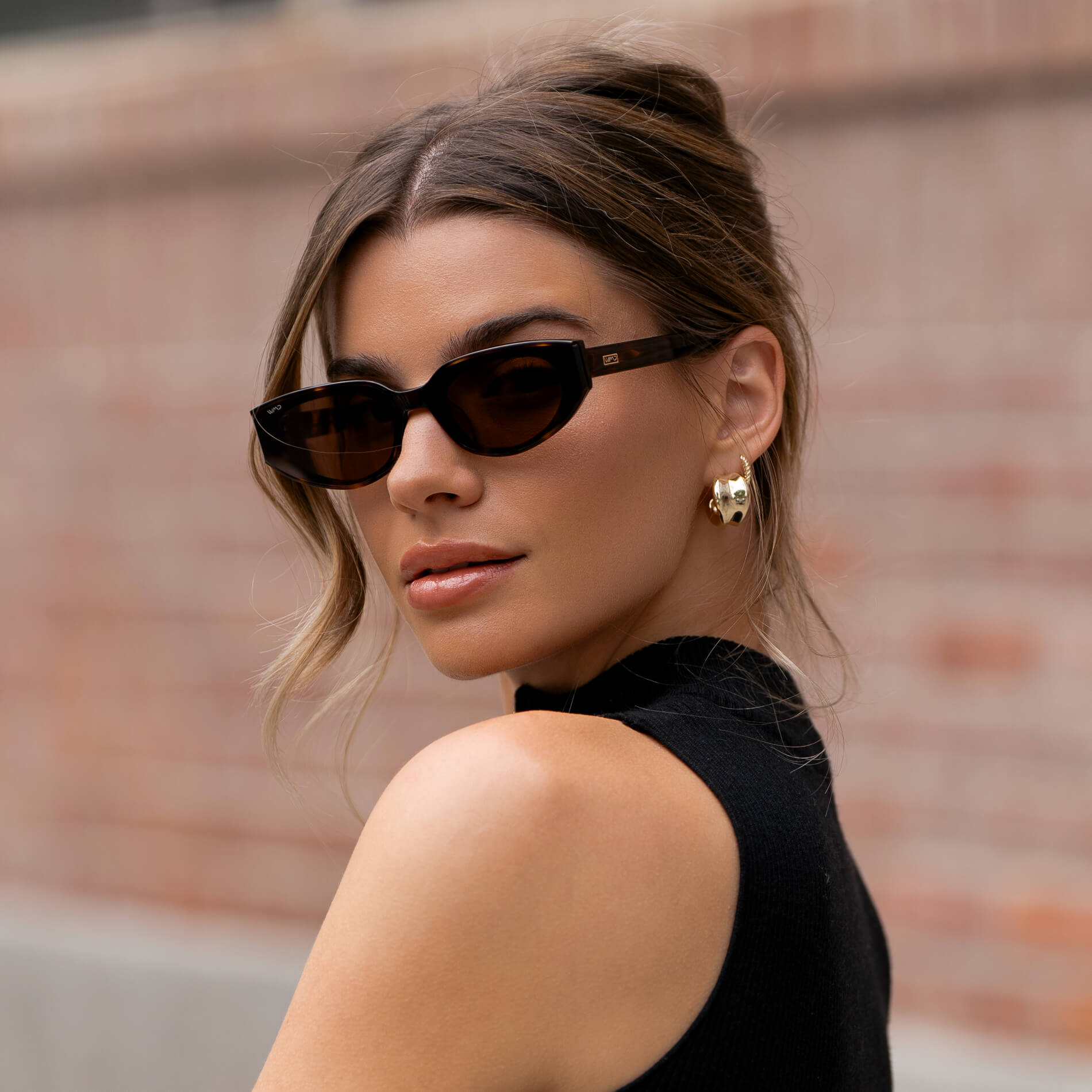 ASTRA Women's Cat-Eye Sunglasses in Brown Tortoise by WMP Eyewear - PUNCH Watch & Eyewear 