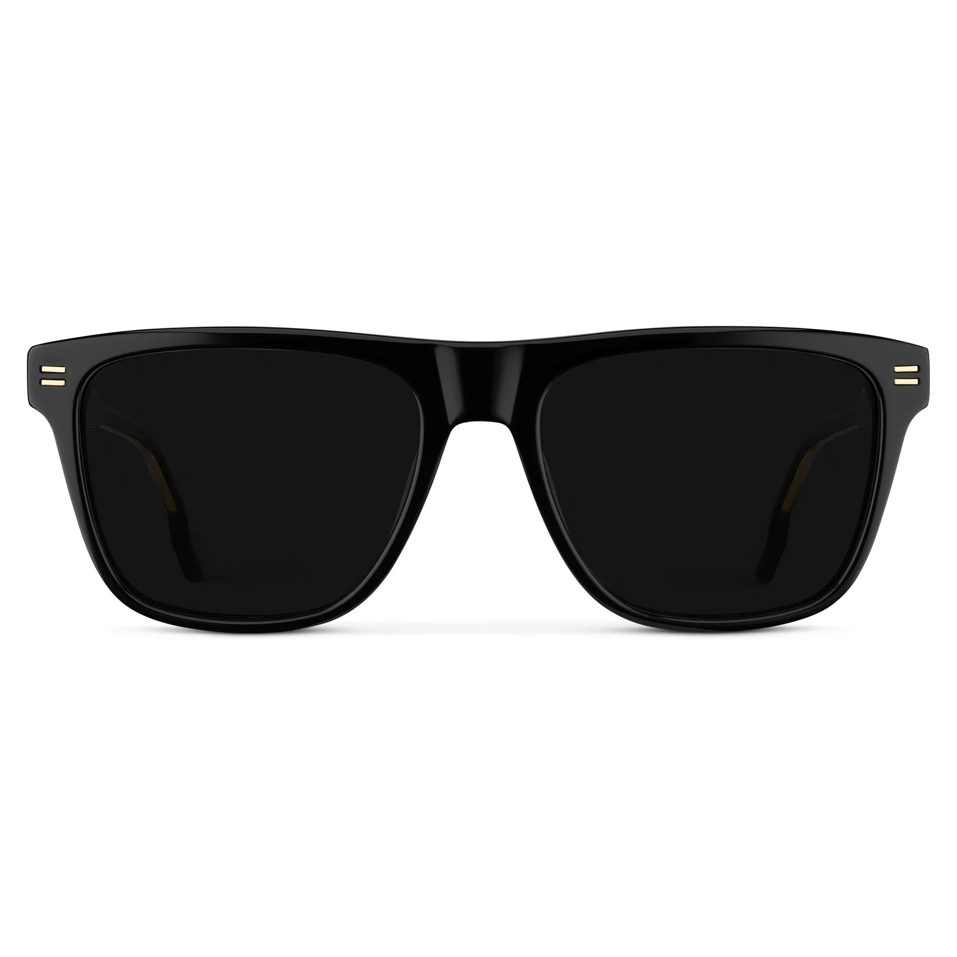 CULLEN Triple Black Polarised Rectangular Sunglasses by WMP Eyewear