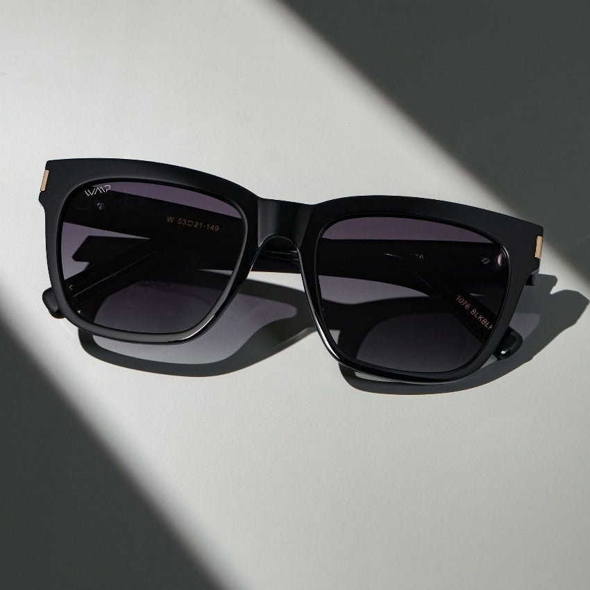 DAKOTA Thick Framed Women's Sunglasses in Black by WMP Eyewear - PUNCH Watch & Eyewear - WMP Eyewear