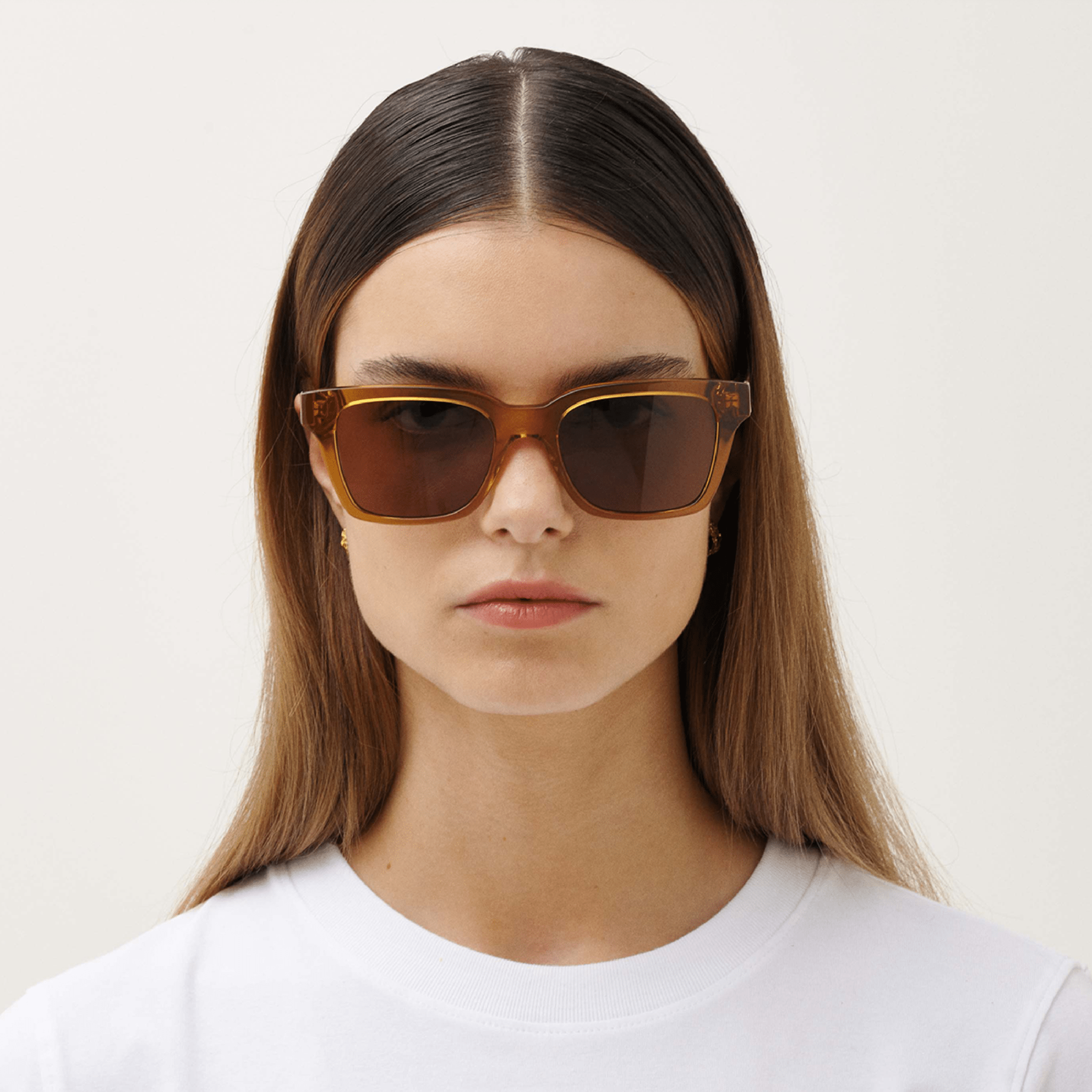 DEAN Rectangular Brown Coffee Sunglasses by Messy Weekend - PUNCH Watch & Eyewear - MESSY WEEKEND