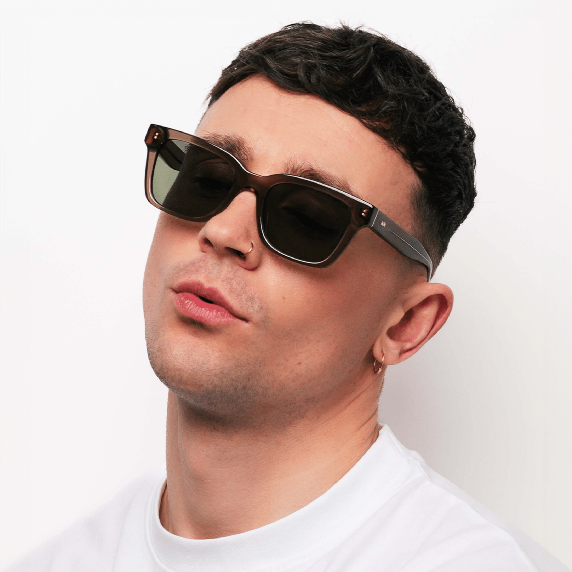 DEAN Rectangular Bottle Green Sunglasses by Messy Weekend - PUNCH Watch & Eyewear - MESSY WEEKEND