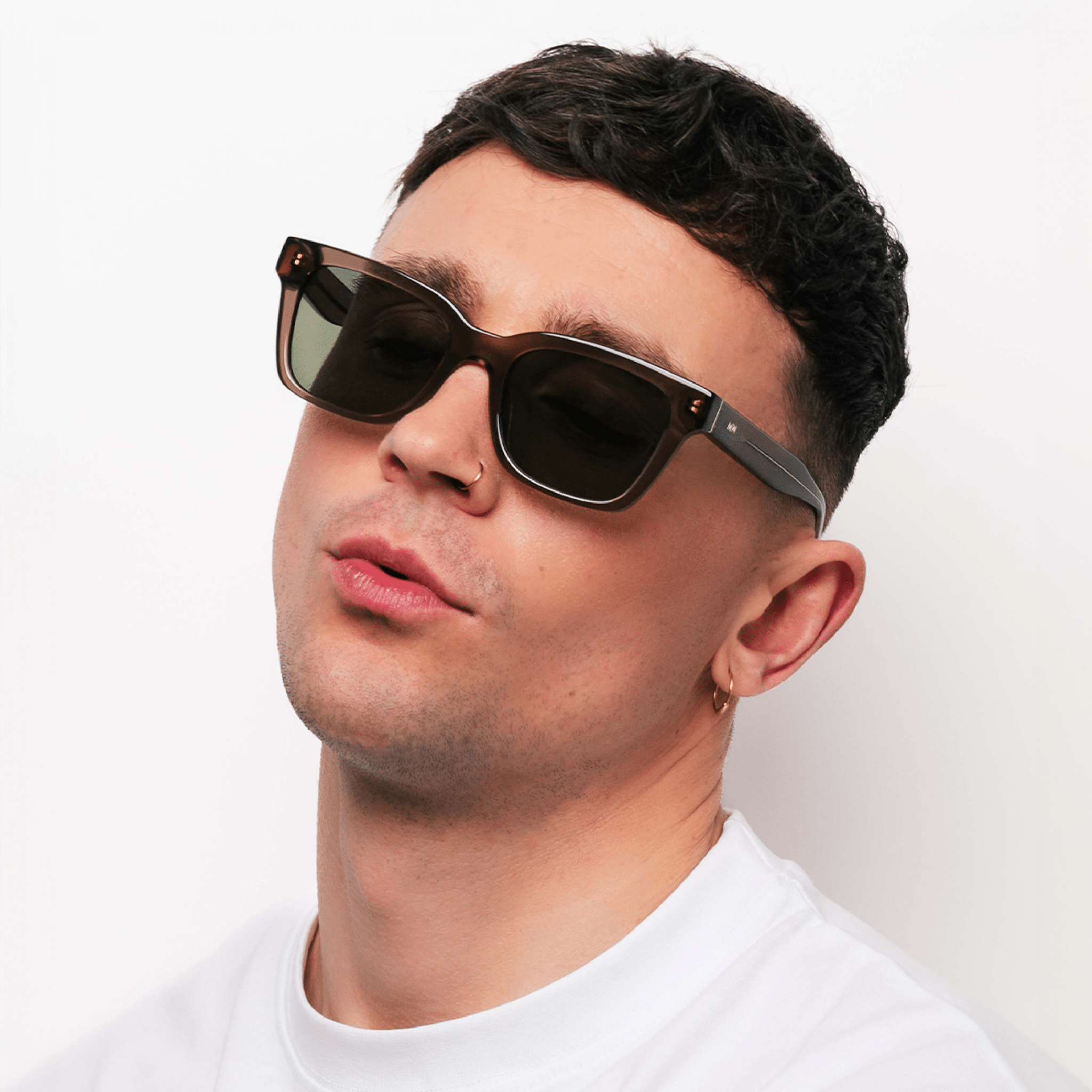 DEAN Rectangular Bottle Green Sunglasses by Messy Weekend - PUNCH Watch & Eyewear - MESSY WEEKEND