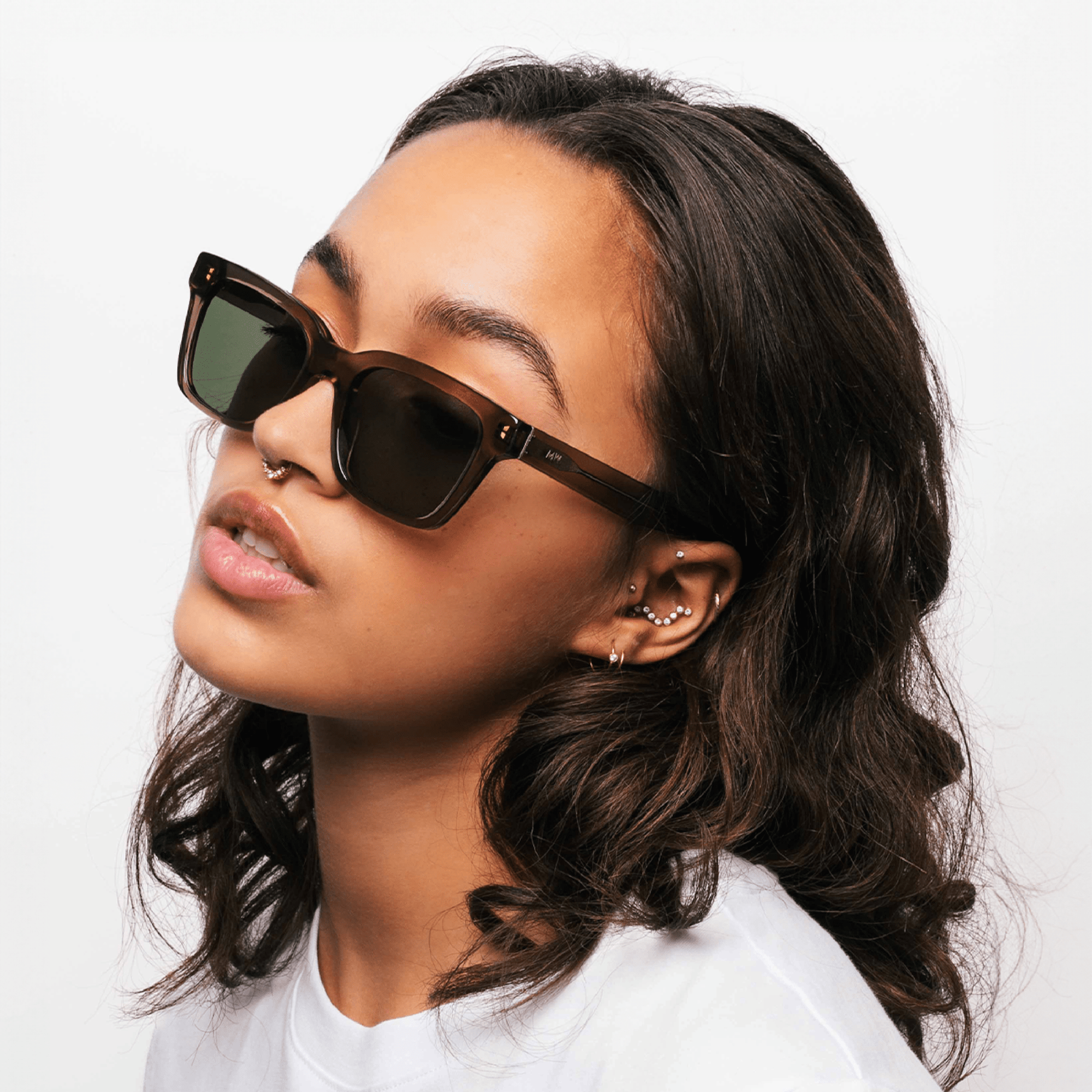 DEAN Rectangular Bottle Green Sunglasses by Messy Weekend - PUNCH Watch & Eyewear - MESSY WEEKEND