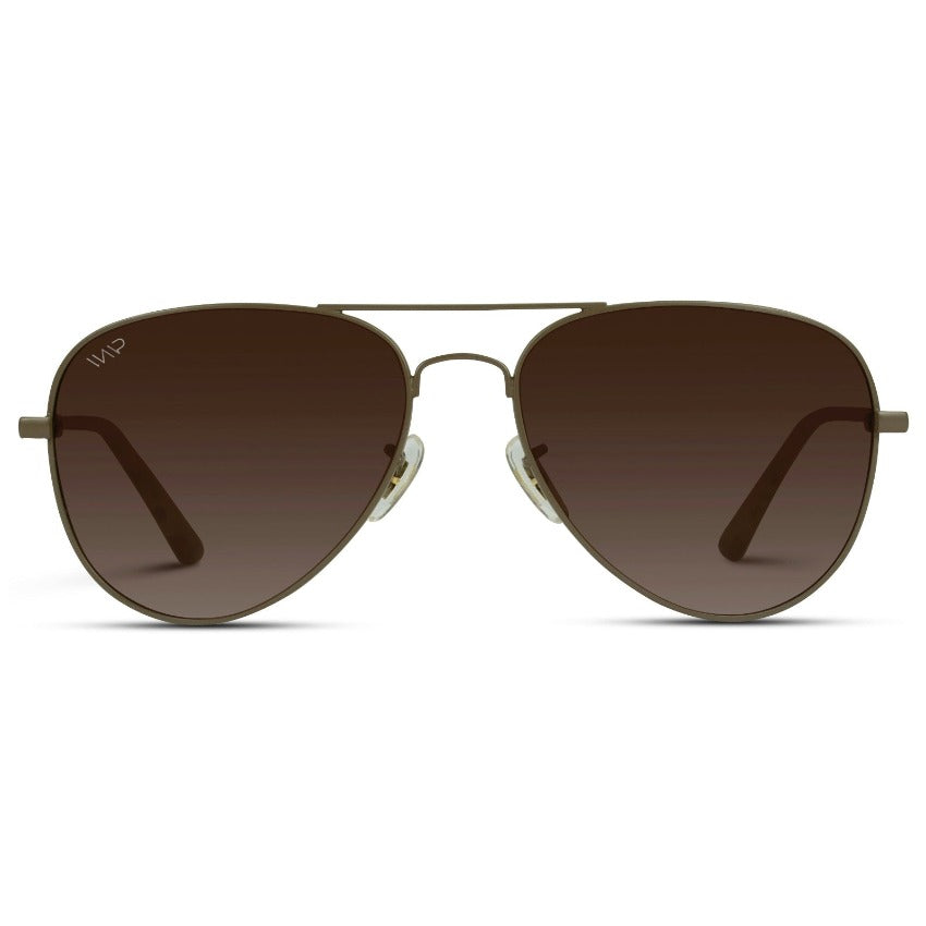 MAXWELL Polarized Unisex Aviator Sunglasses in Woodland by WMP Eyewear - Punch Watch Design 