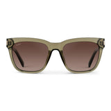 DAKOTA Thick Framed Women's Sunglasses in Crystal Moss Green by WMP Eyewear