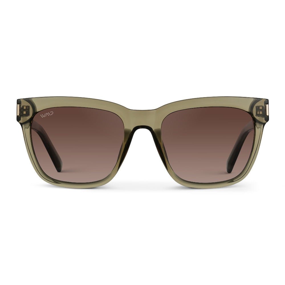 DAKOTA Thick Framed Women's Sunglasses in Crystal Moss Green by WMP Eyewear - PUNCH Watch & Eyewear - WMP Eyewear