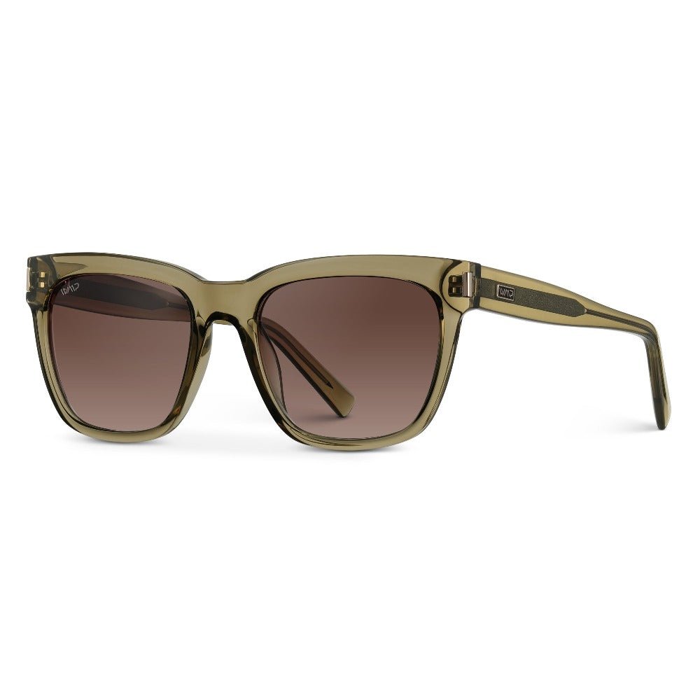 DAKOTA Thick Framed Women's Sunglasses in Crystal Moss Green by WMP Eyewear - PUNCH Watch & Eyewear - WMP Eyewear
