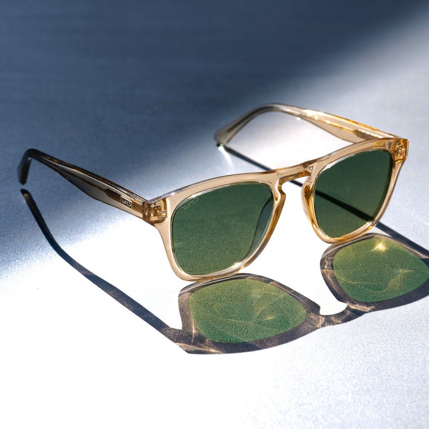 DASH Modern Unisex Sunglasses in Champagne Crystal Green by WMP Eyewear - PUNCH Watch & Eyewear - WMP Eyewear