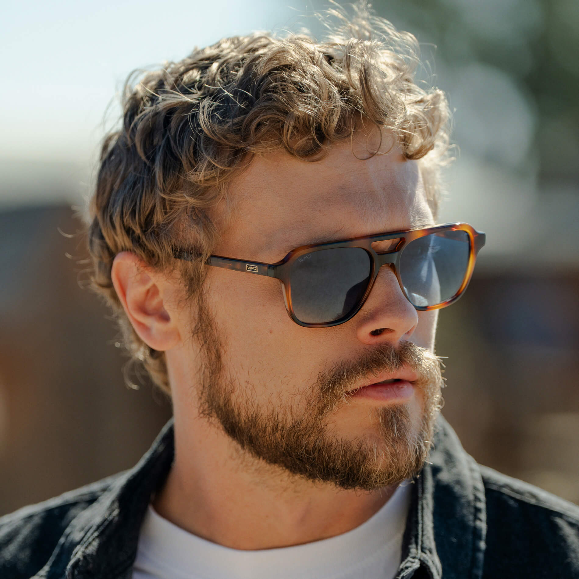 DEAN Polarised Oversized Aviator Sunglasses in Whiskey Brown Tort by WMP Eyewear - PUNCH Watch & Eyewear - WMP Eyewear