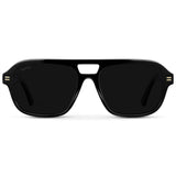 EMBER Women's Aviator Sunglasses in Triple Black by WMP Eyewear