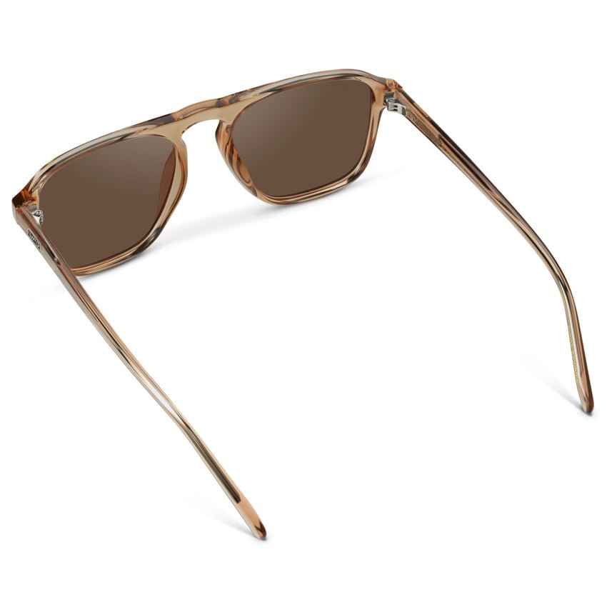 EMERSON Unisex Square Aviator Sunglasses in Crystal Brown by WMP Eyewear - PUNCH Watch & Eyewear - WMP Eyewear