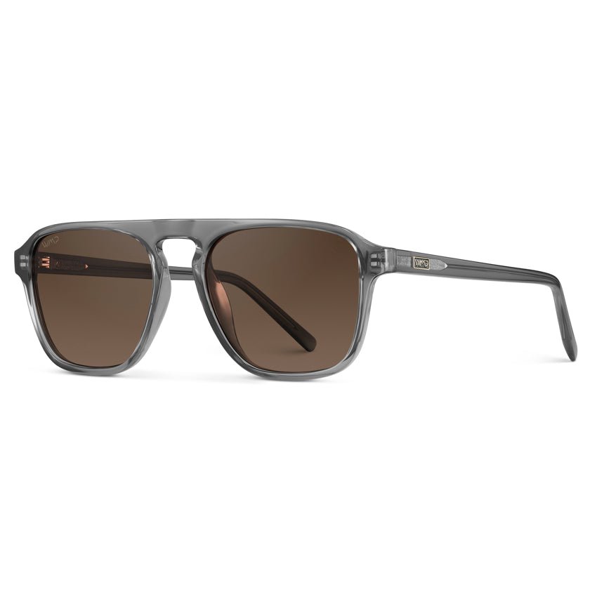 EMERSON Unisex Square Aviator Sunglasses in Crystal Graphite Grey by WMP Eyewear - PUNCH Watch & Eyewear - WMP Eyewear