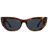 EVELYN Women's Retro Cat-Eye Sunglasses in Ember Tortoise by WMP Eyewear
