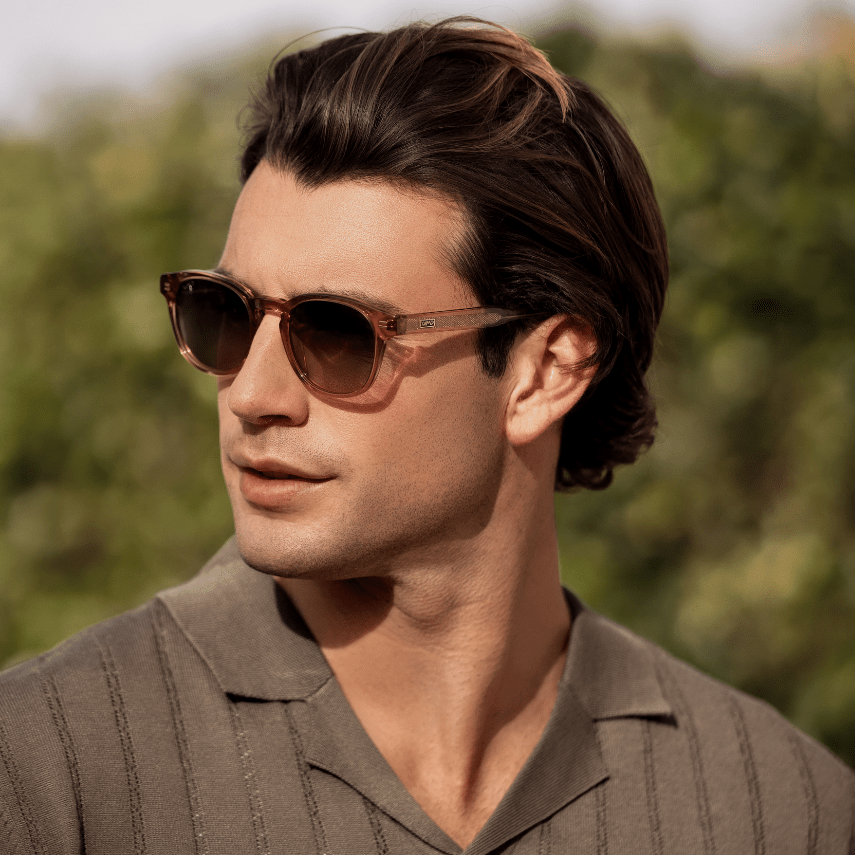 FELIX Mid - Century Polarized Unisex Sunglasses in Crystal Brown by WMP Eyewear - PUNCH Watch & Eyewear - WMP Eyewear