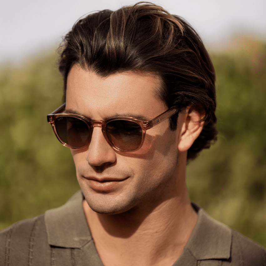 FELIX Mid - Century Polarized Unisex Sunglasses in Crystal Brown by WMP Eyewear - PUNCH Watch & Eyewear - WMP Eyewear