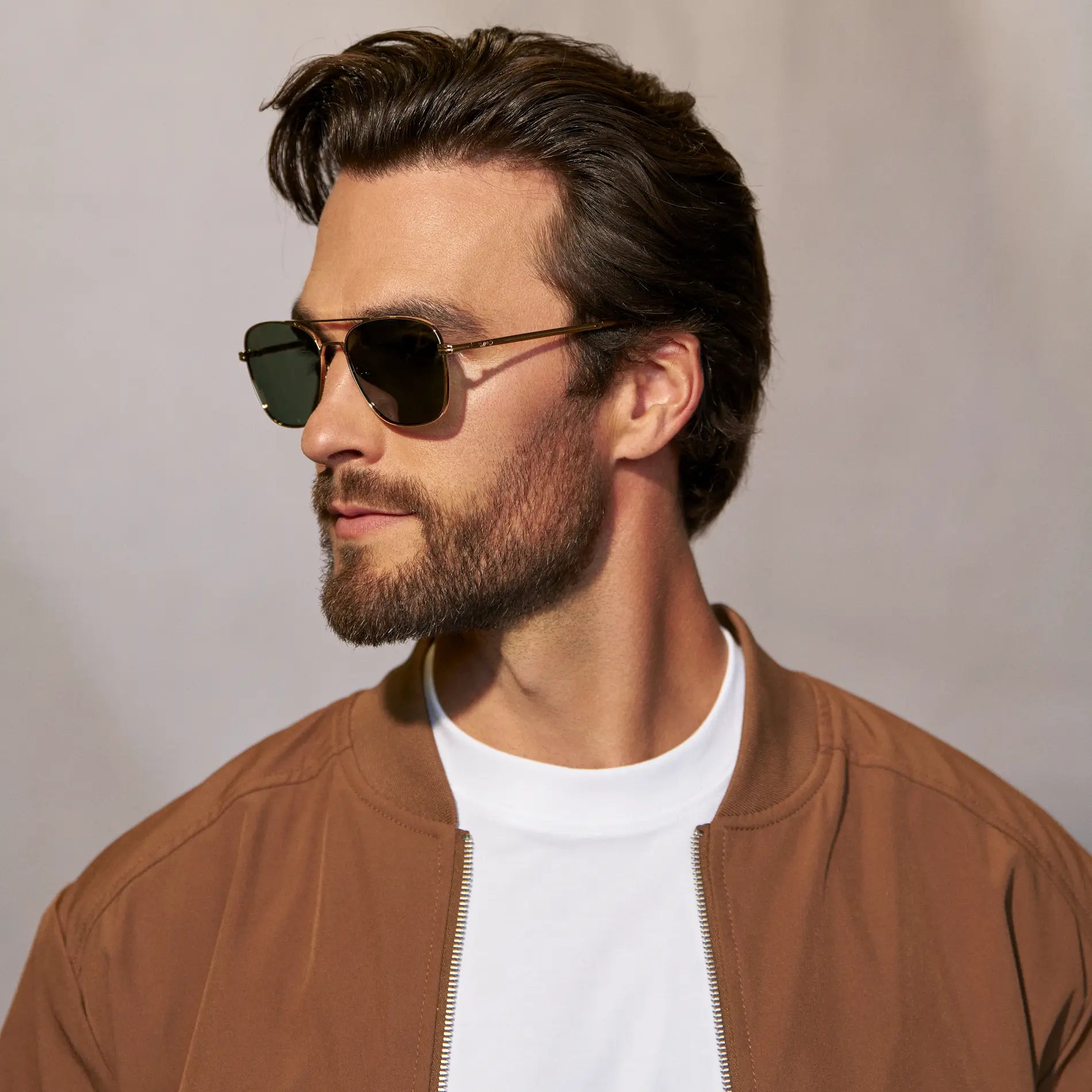 FOX Double Bridge Aviator Sunglasses - Gold l WMP Eyewear