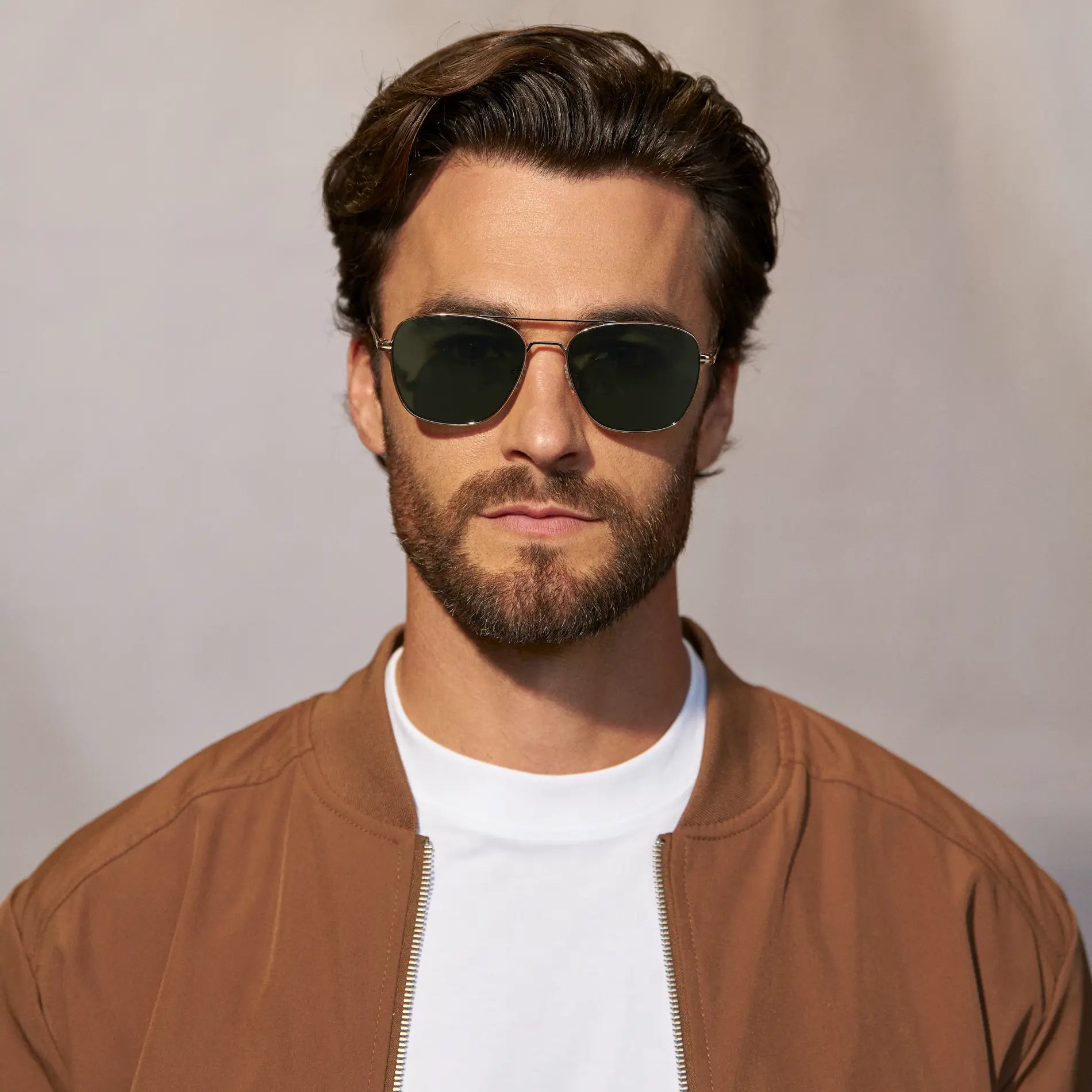 FOX Double Bridge Aviator Sunglasses - Gold l WMP Eyewear
