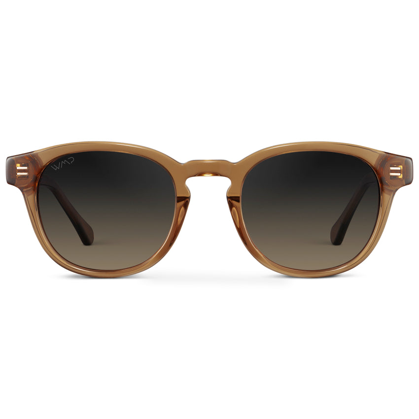 FELIX Mid-Century Polarized Men's Sunglasses in Crystal Brown by WMP Eyewear - Punch Watch Design 