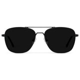 FOX Double Bridge Aviator Sunglasses - Triple Black l WMP Eyewear