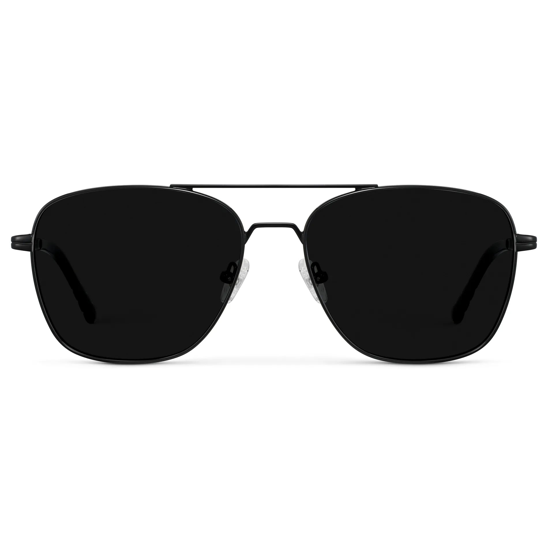 FOX Double Bridge Aviator Sunglasses - Triple Black l WMP Eyewear