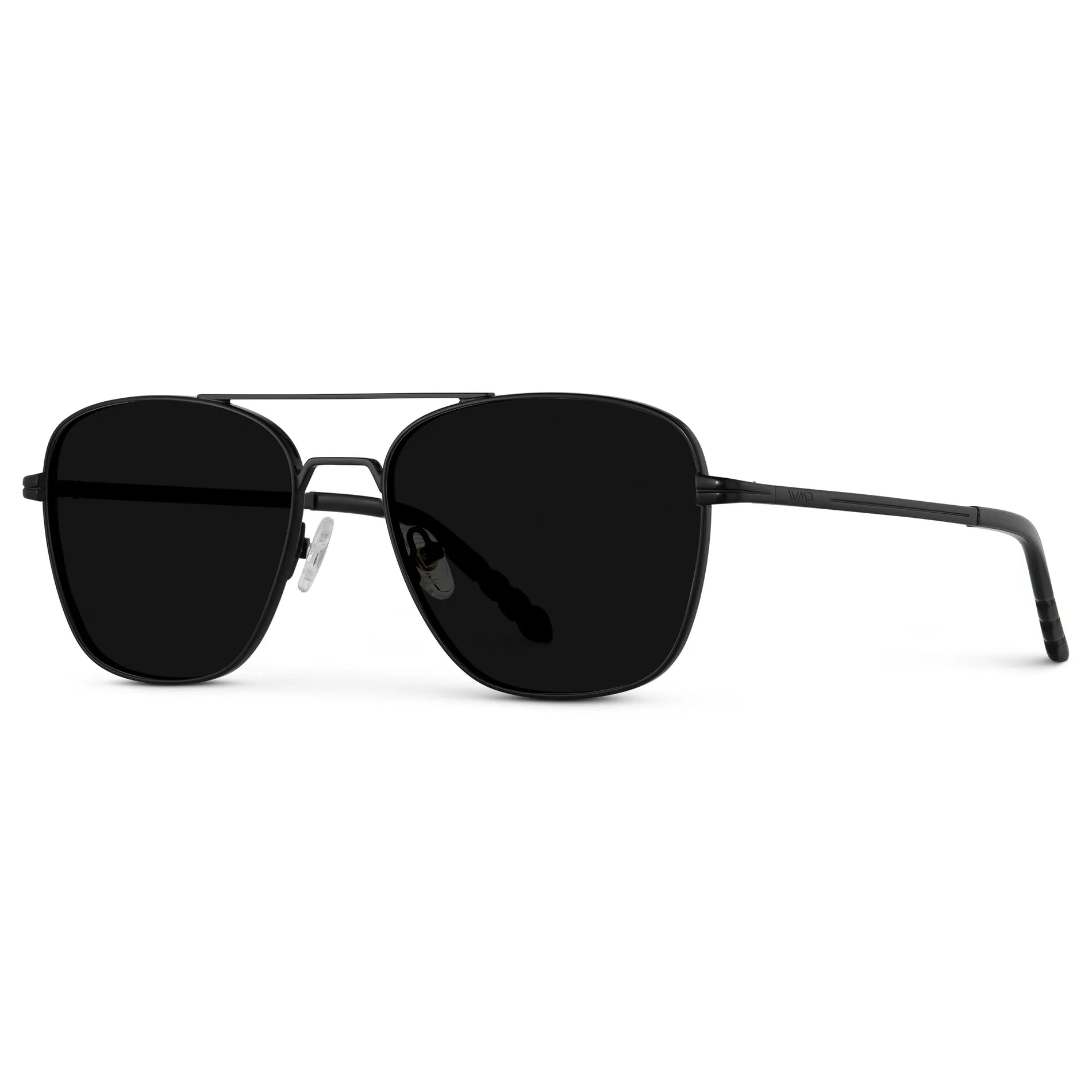 FOX Double Bridge Aviator Sunglasses - Triple Black l WMP Eyewear