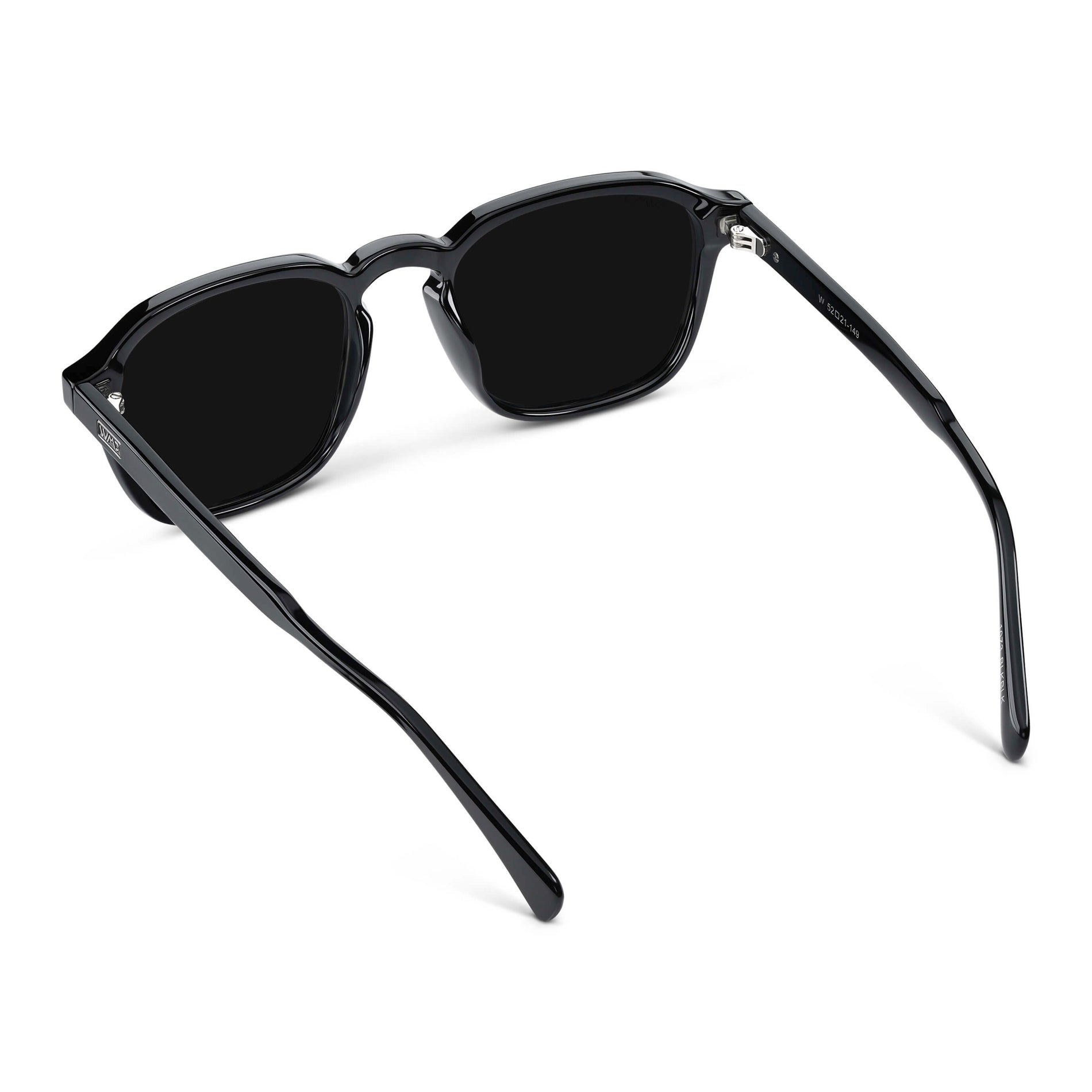 FRANCIS Men's Square Modern Retro Sunglasses in Triple Black by WMP Eyewear - Punch Watch Design 