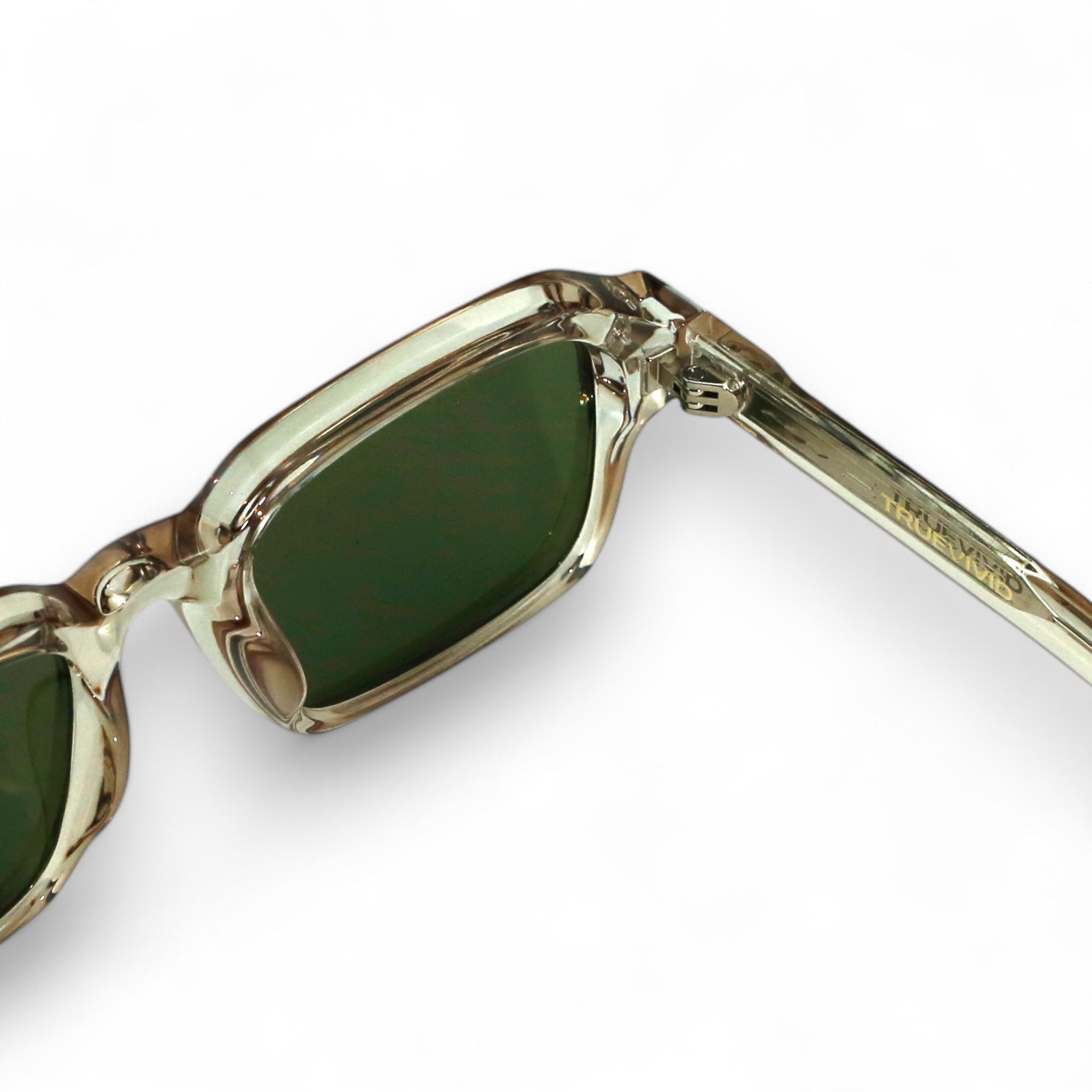 HAV Essentials Rectangular Sunglasses, Unisex, Champagne, Green Lens by TrueVivid - PUNCH Watch & Eyewear - TRUEVIVID